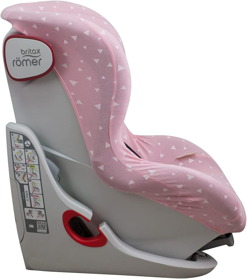 JYOKO Kids Bezug kompatibel mit Romer King II, Trifix (Pink Sparkles), Pink Sparkles