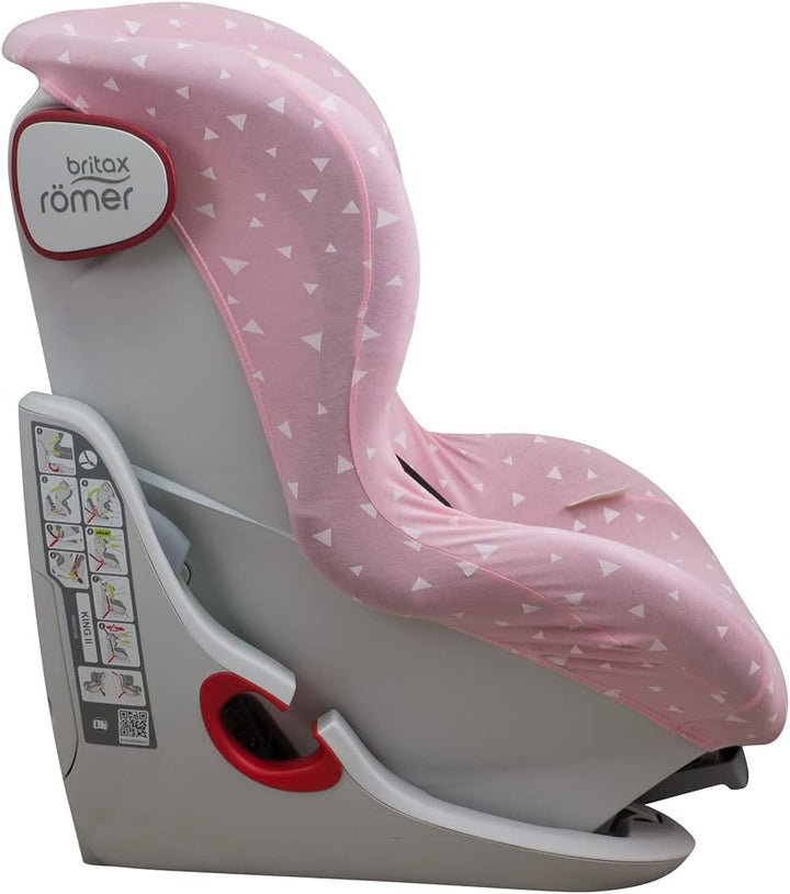 JYOKO Kids Bezug kompatibel mit Romer King II, Trifix (Pink Sparkles), Pink Sparkles