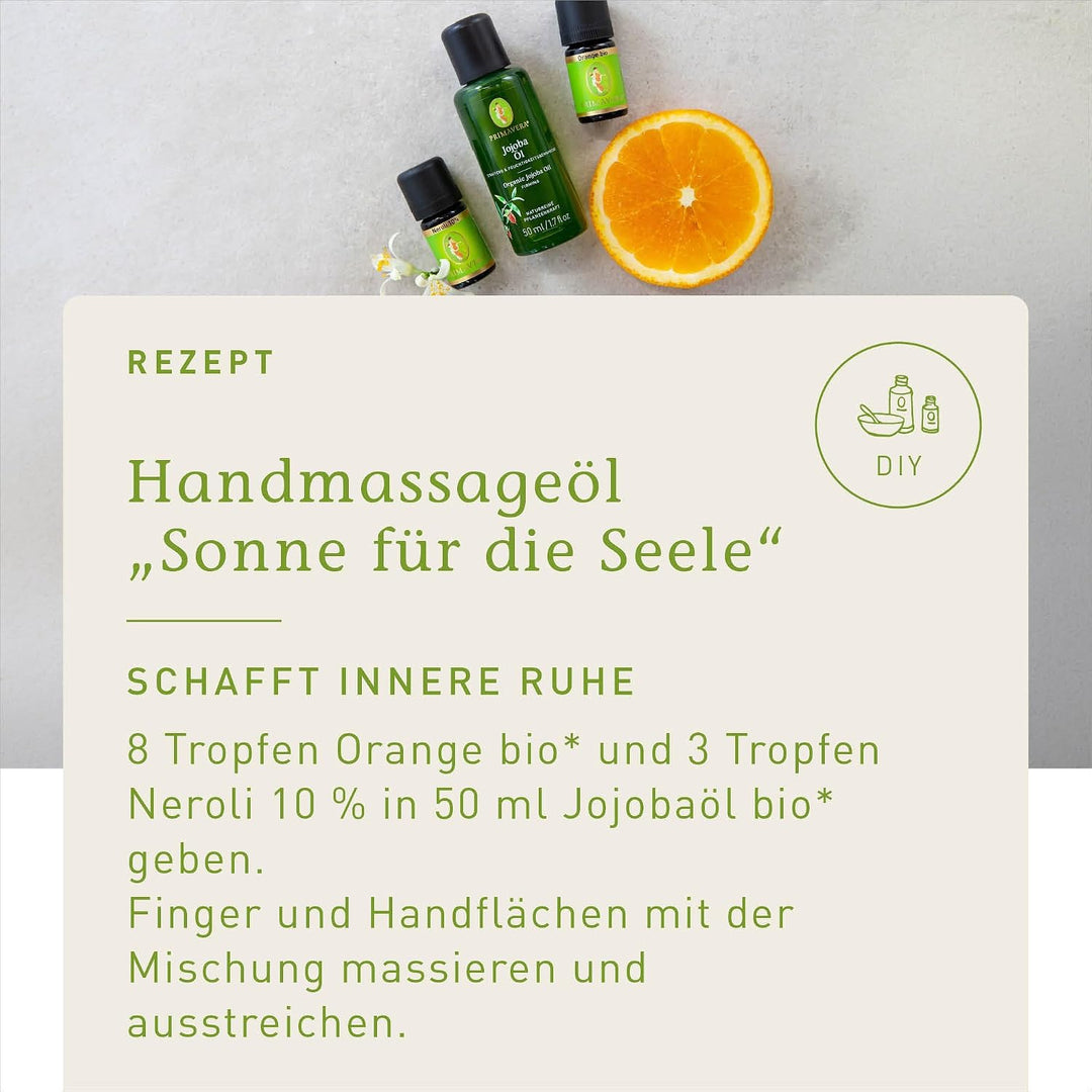 PRIMAVERA Pflegeöl Jojobaöl bio 6 x 50 ml – naturreine Pflanzenkraft – Glasflasche – Aromaöl, Körper