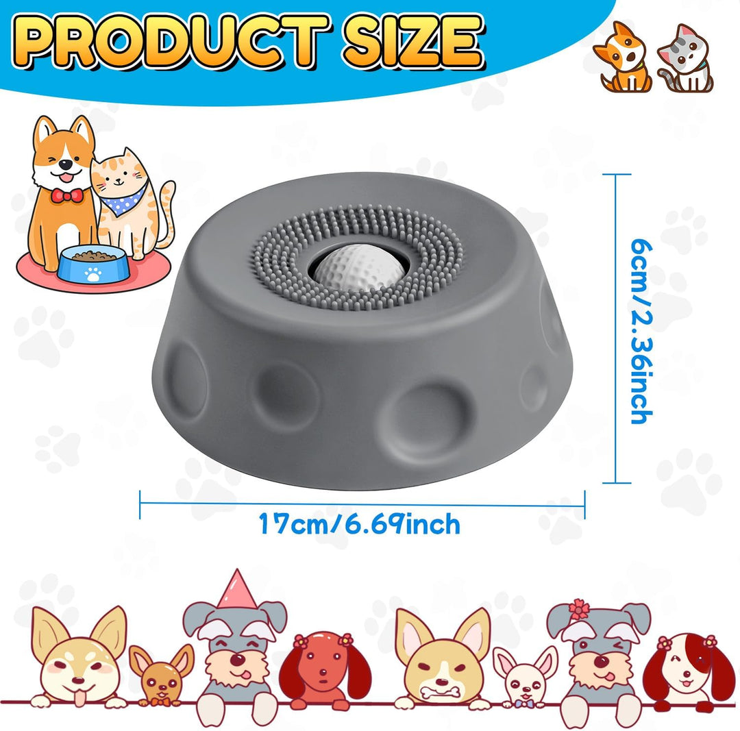 Schleckball Hund Silikon, Schleckmatte Hund, Antischlingnapf Hunde Katze mit Saugnapf, Futternapf Hu