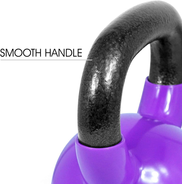 Yes4All Kettlebell Set/Kugelhantel-Gewicht Set aus Gusseisen mit Vinylbeschichtung B. Mehrfarbig 6.8