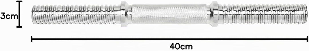Bad Company Chrom Kurzhantelstange mit Gewinde-Auflageflächen inkl. Sternverschlüssen 30/31 mm I Kur