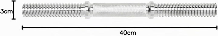 Bad Company Chrom Kurzhantelstange mit Gewinde-Auflageflächen inkl. Sternverschlüssen 30/31 mm I Kur
