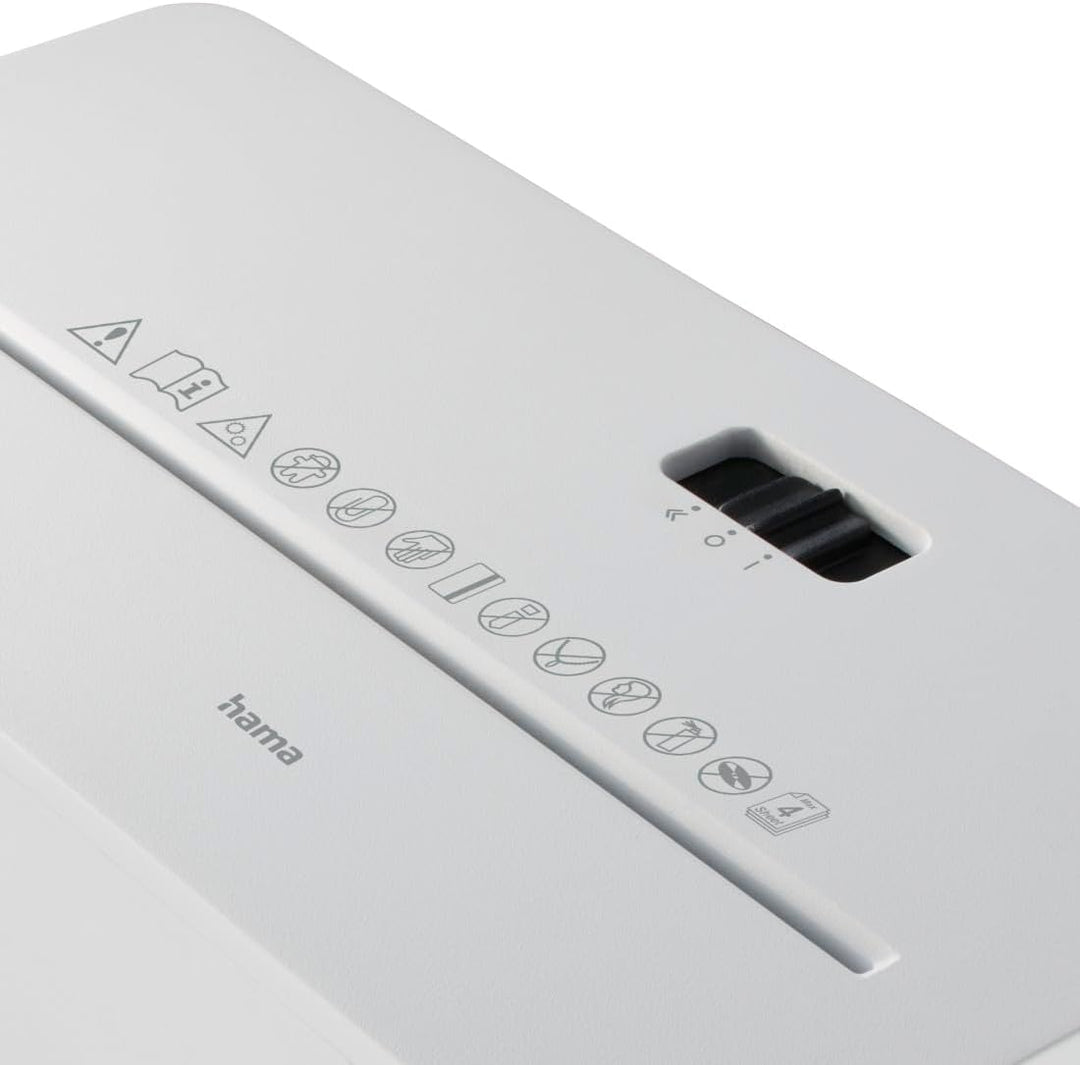 Hama Aktenvernichter P4 T4 E3 (Papierschredder mit Sicherheitsstufe, DSGVO konform, mit Einzug, auch