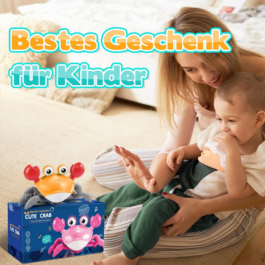 Montessori Baby Spielzeug 6-12 Monate, Krabbelnde Krabbe 1-4 Jahre Mädchen Geschenk, Krabbelspielzeu