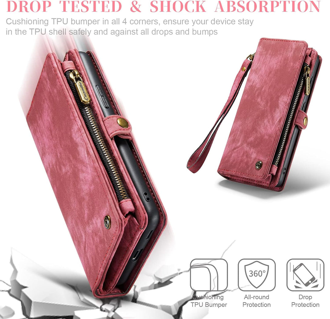 UFinetech Samsung A53 Hülle, Stossfeste TPU Leder Flip Tasche Samsung Galaxy A53 5G Handyhülle, Magn