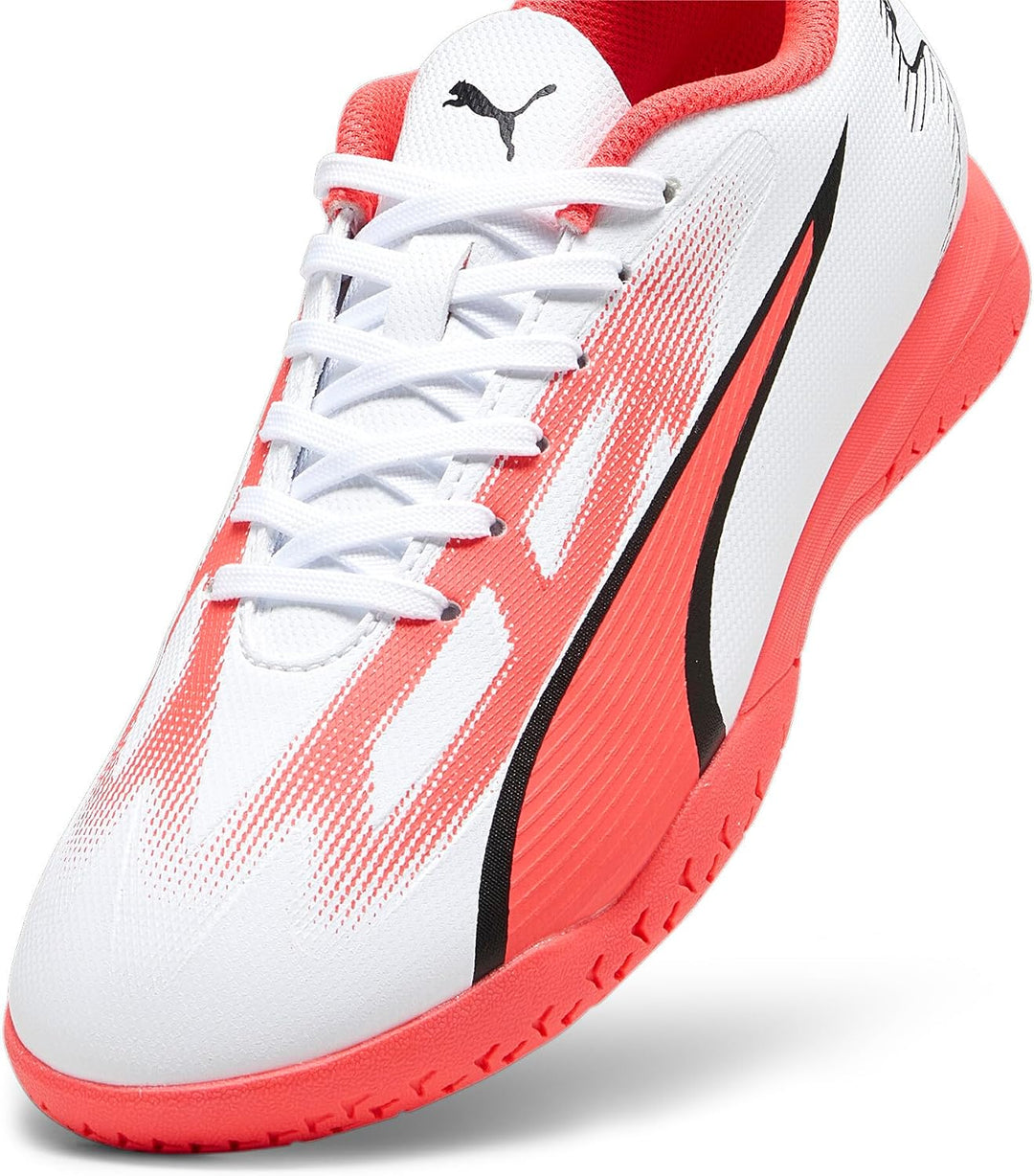 PUMA Unisex Kinder Ultra Play It Jr Fussballschuh, 28 EU Puma White Puma Black Fire Orchid