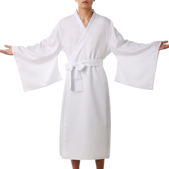 COSDREAMER Japanisches Yukata-Kimono-Kostüm für Herren, Kimono-Kostüm M Weiss, M Weiss