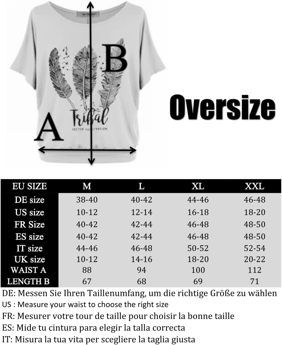 Van Der Rich ® - Oversize T-Shirt mit Fledermausärme - Damen #Feder-korallen M, #Feder-korallen M