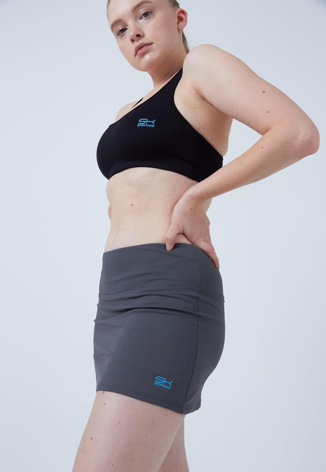 Sportkind Mädchen & Damen Tennis, Hockey, Golf, Padel, Basic Skort, Rock mit Innenhose, atmungsaktiv