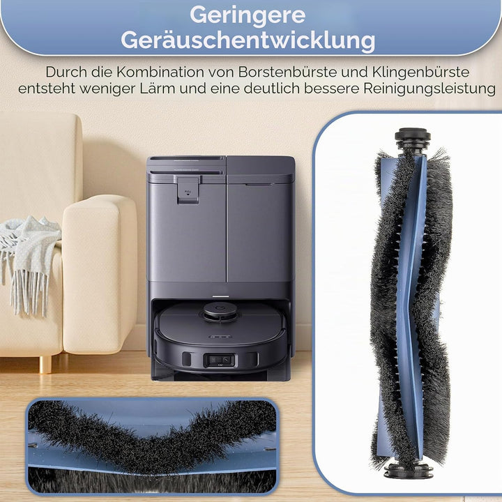 (2 Stück) Ersatz Bürstenrollen, Kompatibel mit Eufy X10 Pro Omni/ E35 Akku Nass Trockensauger, Ersat
