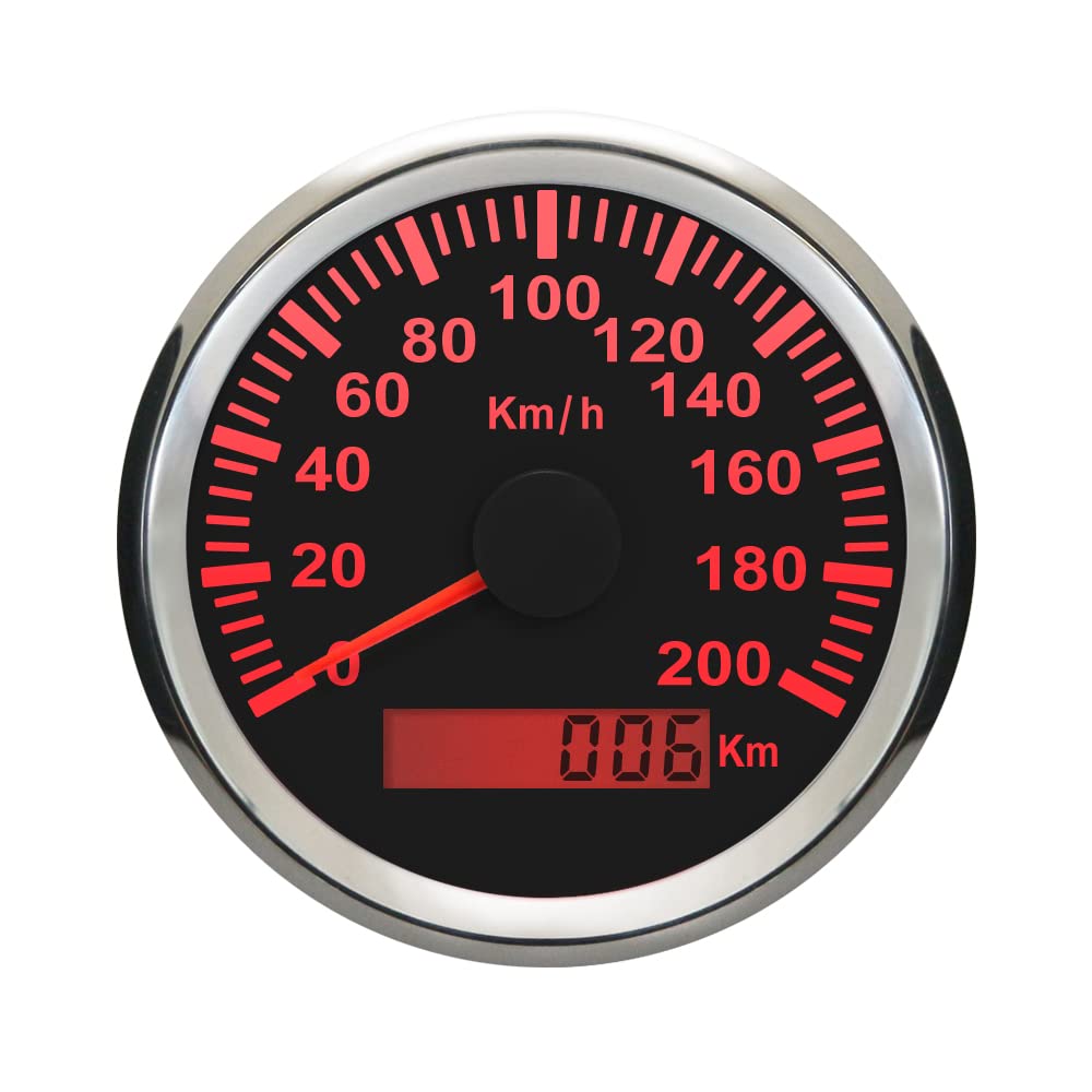 Wasserdichter GPS-Tacho- Kilometerzähler, Anzeige bis 200 km/h für Auto/Motorrad, mit Hintergrundbel