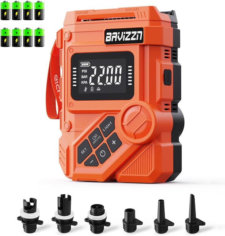22PSI Akku Sup Elektrische Pumpe 12V Sup Pumpe Elektrisch Mit Akku | 59.2WH 45W Typ-C-Anschluss Infl