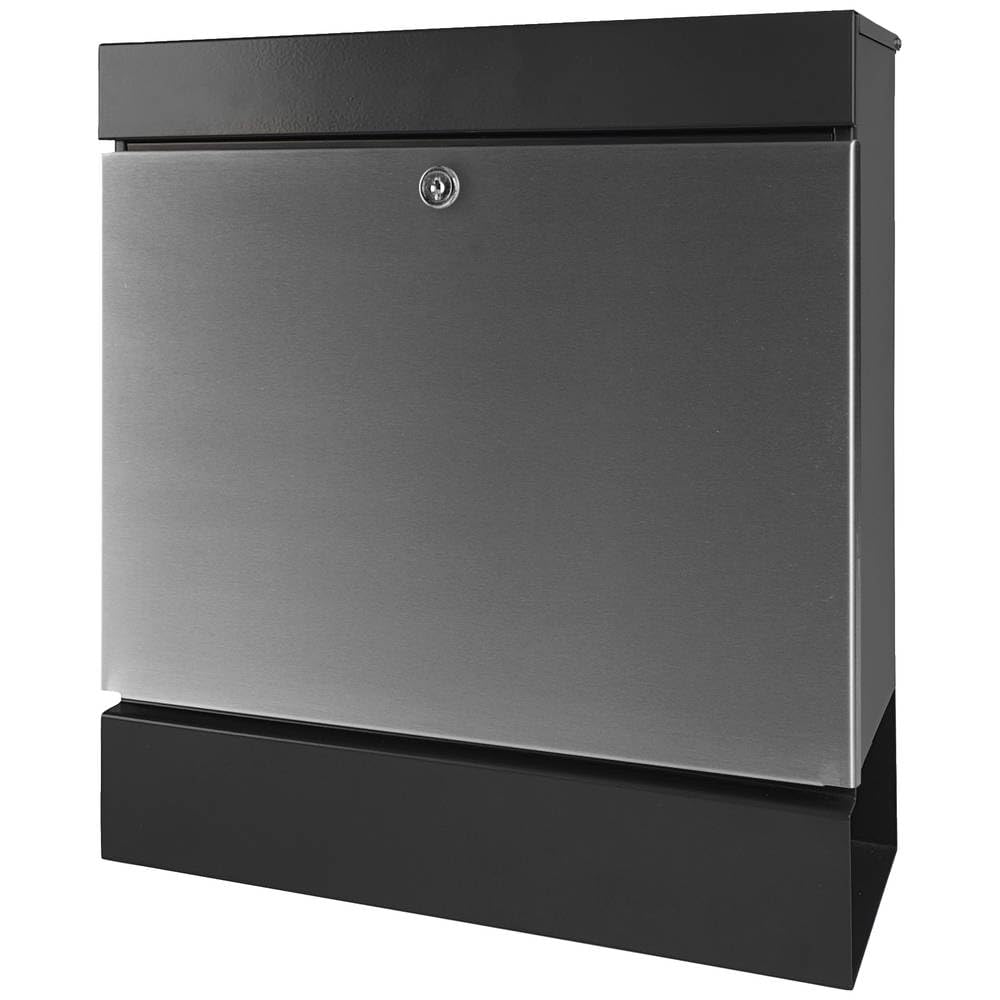 BURG-WÄCHTER Briefkasten Edelstahl mit Zeitungsbox, DIN C4 Einwurf-Format, Mit 2 Schlüssel, Seattle