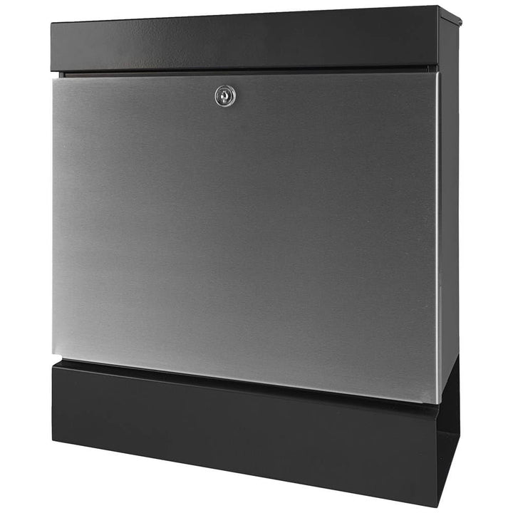 BURG-WÄCHTER Briefkasten Edelstahl mit Zeitungsbox, DIN C4 Einwurf-Format, Mit 2 Schlüssel, Seattle