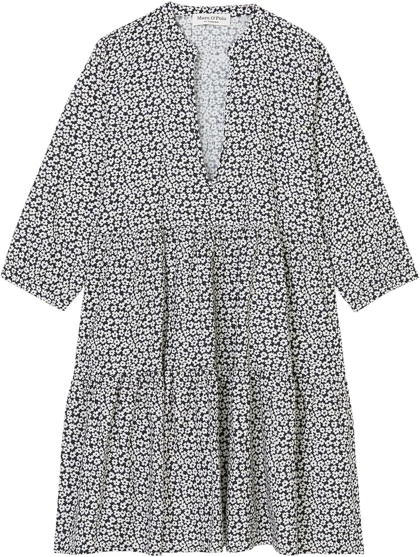 Marc O'Polo Damen W-Beach Tunic Überwurf für Schwimmbekleidung S Blauschwarz, S Blauschwarz