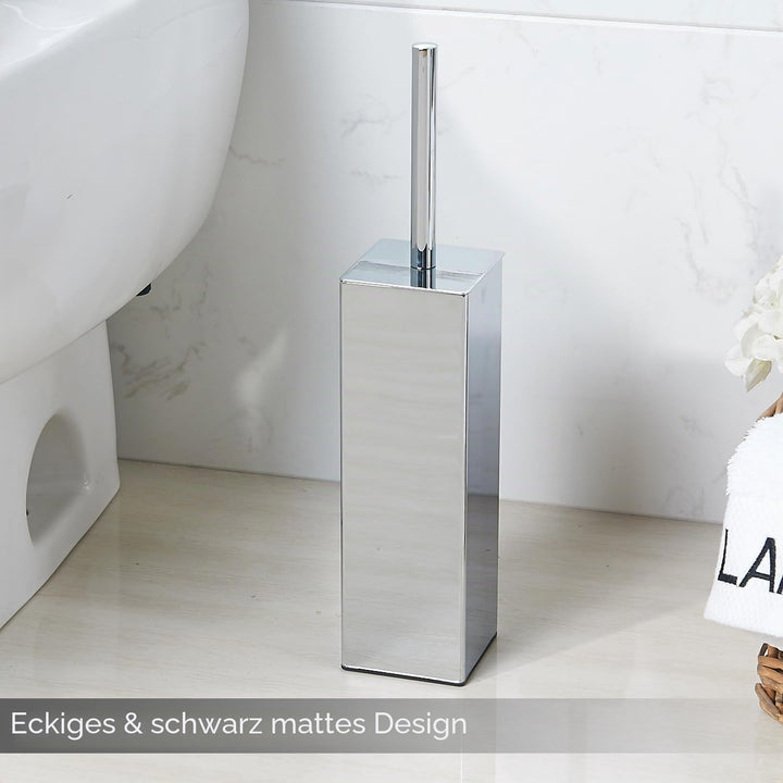 BGL 304 Edelstahl Material Ständer Toilettenbürstenhalter für Bad und Hotel (Chrom) Glänzend, Glänze