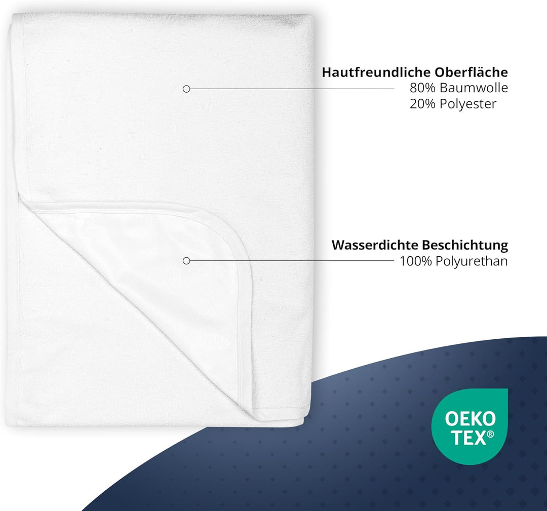 JACOBSON Matratzenschoner 200 x 200 cm - 5er Set - wasserdichte Matratzenauflage - atmungsaktiver Ma