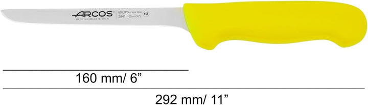 Arcos Ausbeinmesser mit Nitrum Edelstahlklinge 16 cm - Professionelles Messer zum Entbeinen von Flei