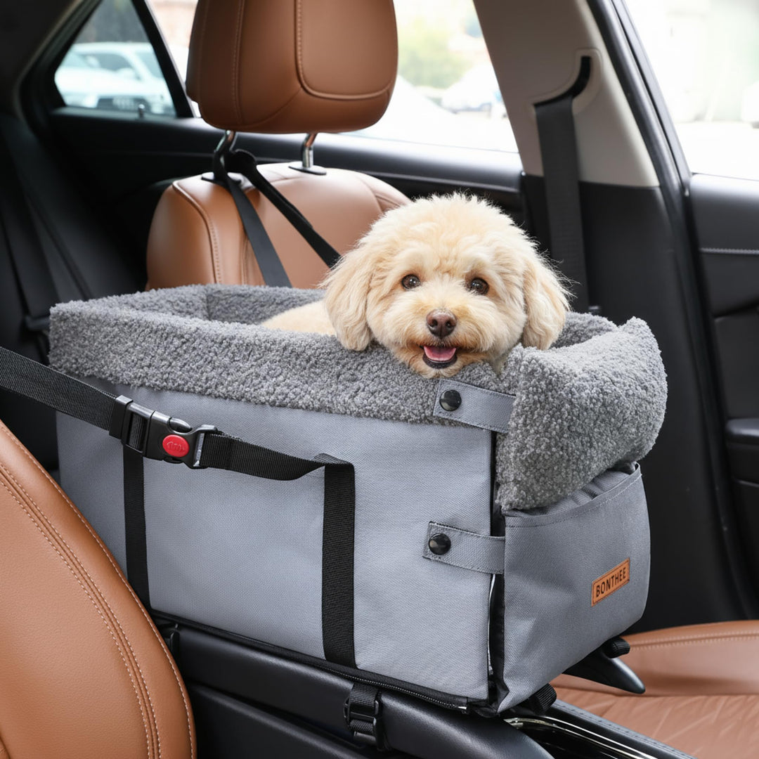 Mittelkonsole Hundeautositz für kleine Hunde bis 9 kg, Grau, 45,7 x 25,4 x 22,9 cm Konsole Grau, Kon
