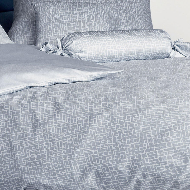 Janine Bettwäsche MESSINA 43029, Gr. 155x220 cm, Fb. 02 kreideblau, Mako-Satin