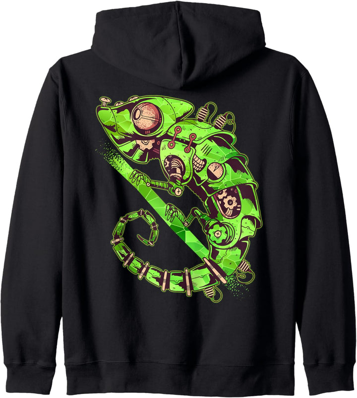 Mechanic Chamäleons Science Roboter Steampunk Chameleon Kapuzenjacke