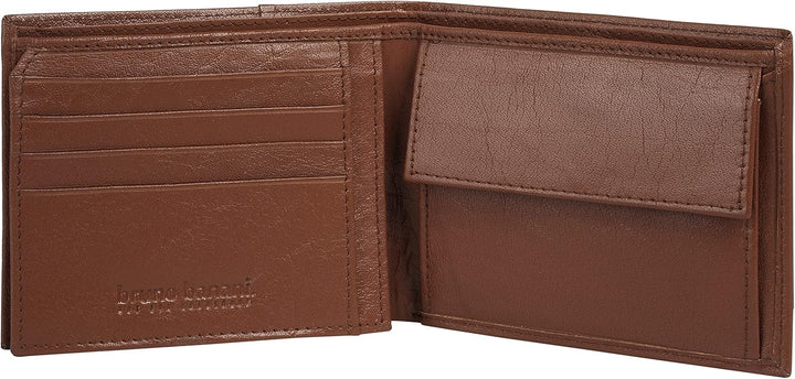 bruno banani Geldbörse Echt Leder Herren | Kompaktes Design, Viele Fächer, Hosentaschenformat, Funkt