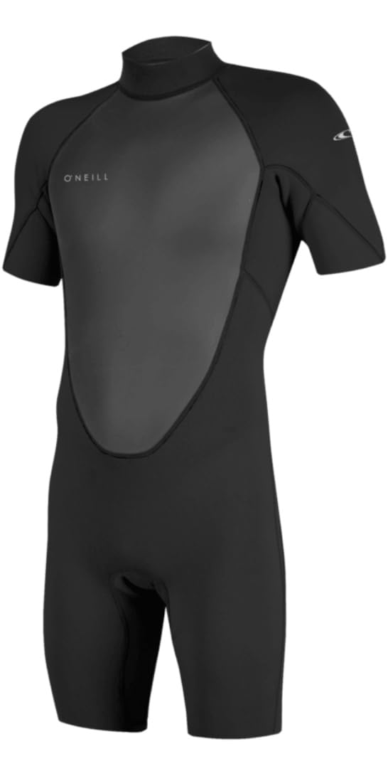O'Neill 2026 Männer Reactor-2 2mm Rückenreissverschluss Shorty Neoprenanzug 5041B - Black/Black LS,