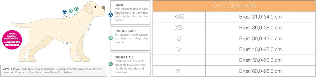 Max & Molly Q-Fit Hundegeschirr Mittelgrosse Hunde mit Gotcha! Smart ID Sicherheitsanhänger, Matrix