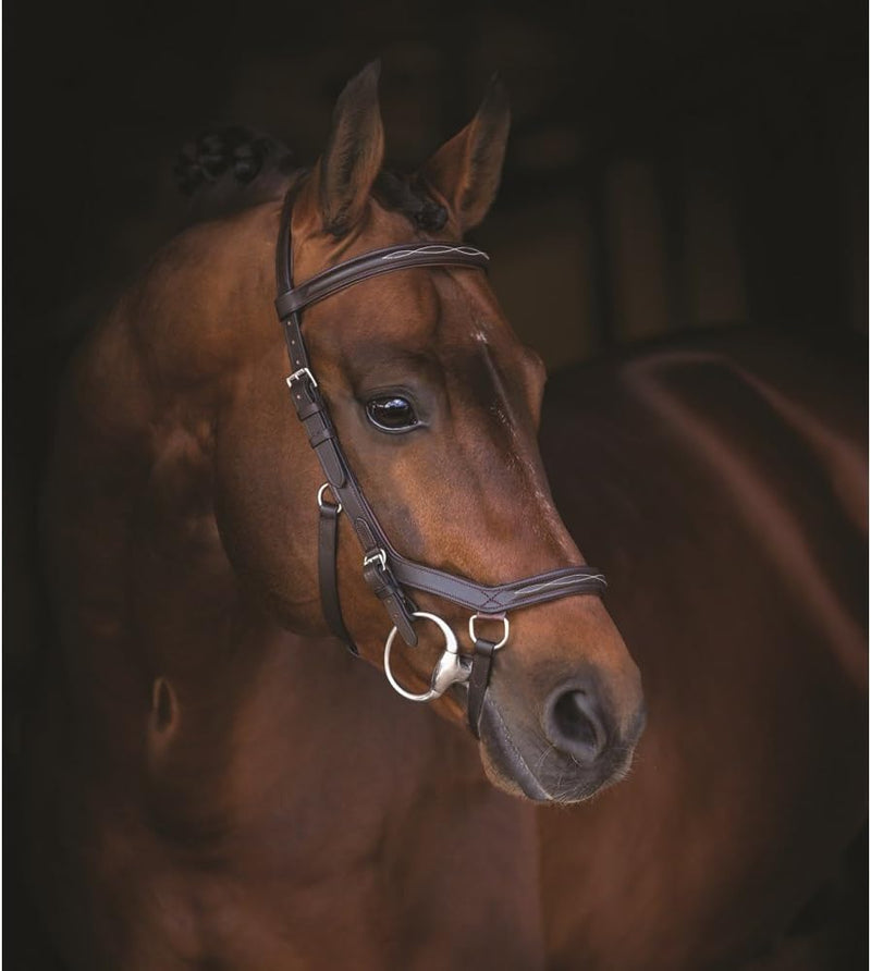 Horseware Rambo Micklem Deluxe Competition Bridle Trense Farbe und Grösse wählbar Braun Pony, Braun