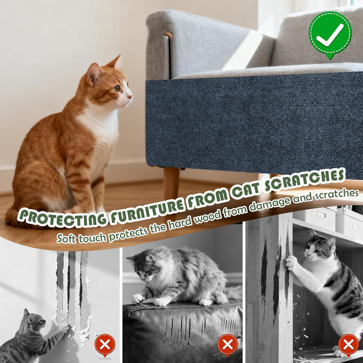 Kratzmatte Selbstklebend 60x200 cm, Selbstklebende Kratzschutzmatte Kratzteppich Katze Kratzschutz f