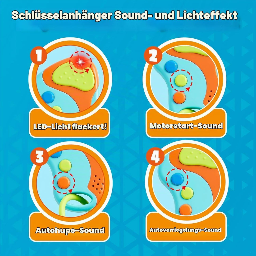 JOYIN Kleinkind Spielen Telefon, blau Spielzeug Telefon Set, Keyfob Schlüssel Spielzeug und Kreditka