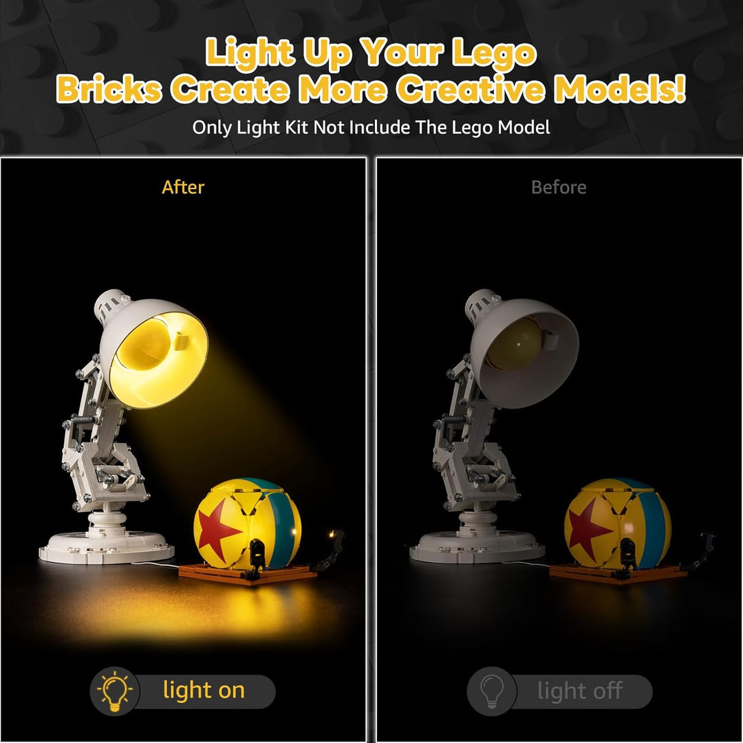 Kyglaring Led Licht Kompatibel mit Lego Ideas Pixar Set 21357 Bausteine, LED Beleuchtungszubehör für