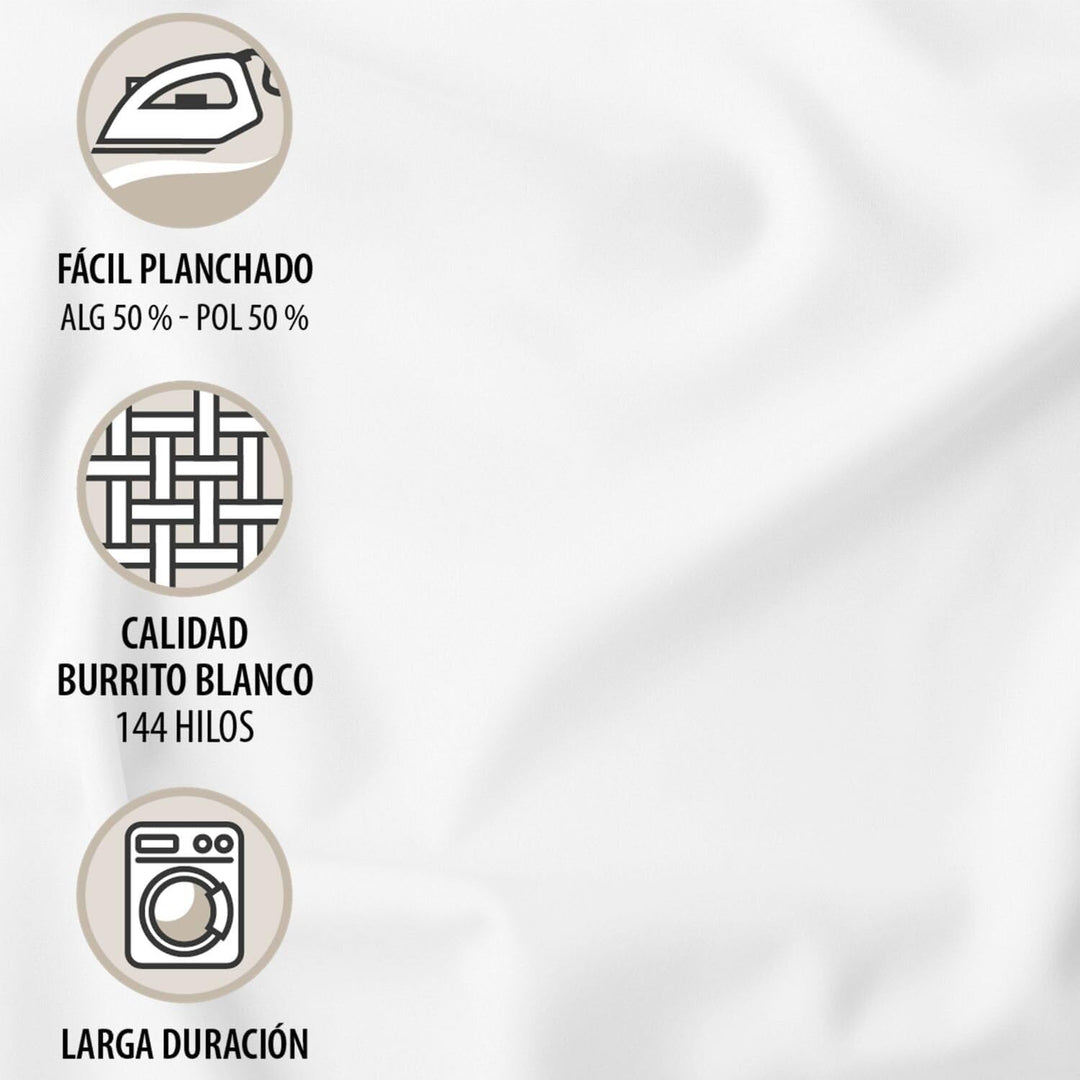 BURRITO BLANCO Linen Spiel Hospitality für Einzelbett 105 cm x 190/200 cm (erhältlich in mehr Grösse