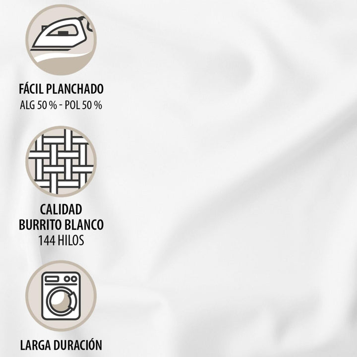BURRITO BLANCO Linen Spiel Hospitality für Einzelbett 105 cm x 190/200 cm (erhältlich in mehr Grösse
