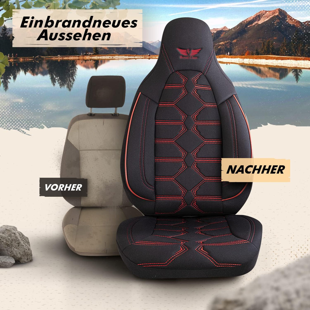 Auto Sitzbezüge für Pilot Vordersitze Fahrer und Beifahrer kompatibel für Adria Wohnmobil Caravan in