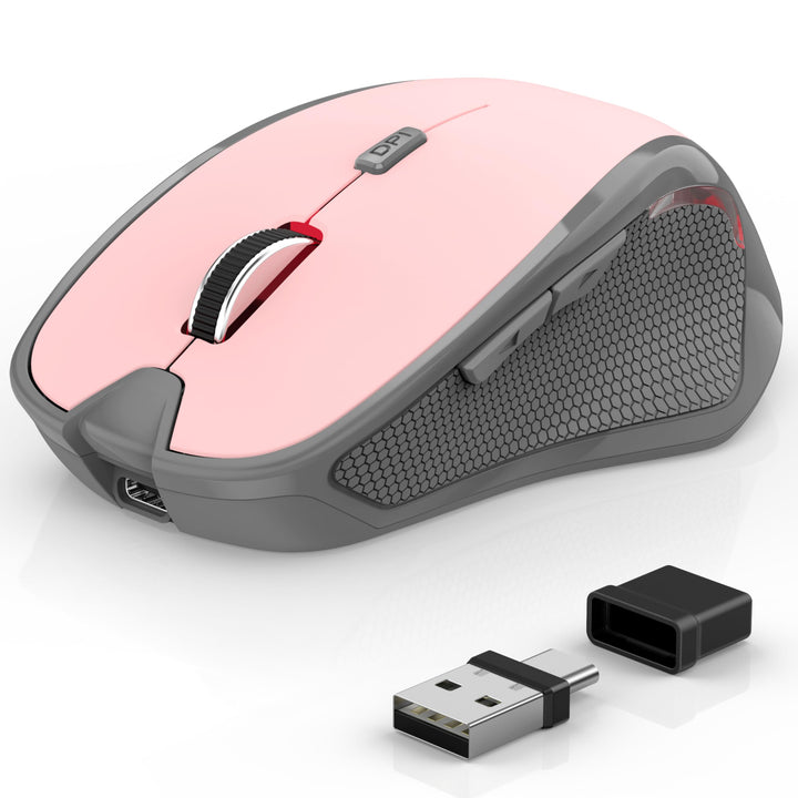 Azmall Ergonomische Maus Kabellos für Laptop/PC/MacBook/iPad, 2.4GHz & Bluetooth Büro Stumme Funkmau