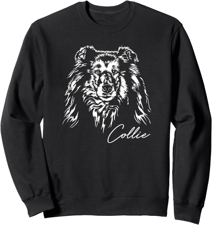 Collie Langhaar Hund Hundeportrait Wilsigns Sweatshirt