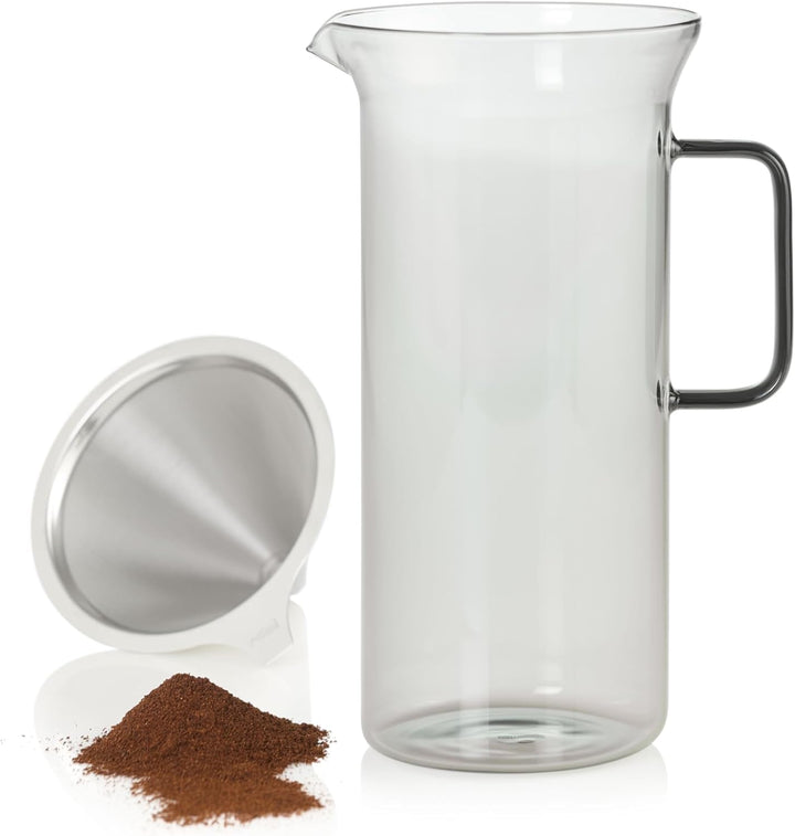 AdHoc MC83 Pour Over Kaffeebereiter Impact | 1000 ml | Mundgeblasenes Borosilikatglas | Aromaschonen