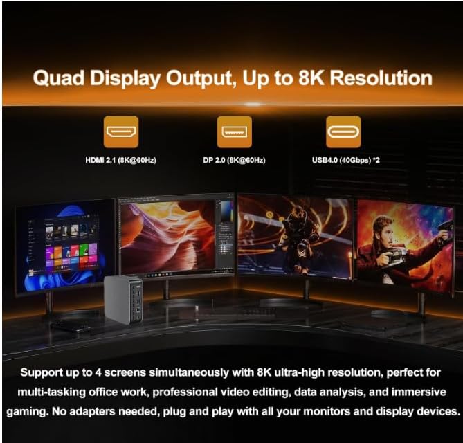Reatan X7 Mini PC, AMD Ryzen 7 255(Beat 8745HS),48GB DDR5 2TB SSD M.2 2230 PCIE4.0, (8C/16T, bis zu