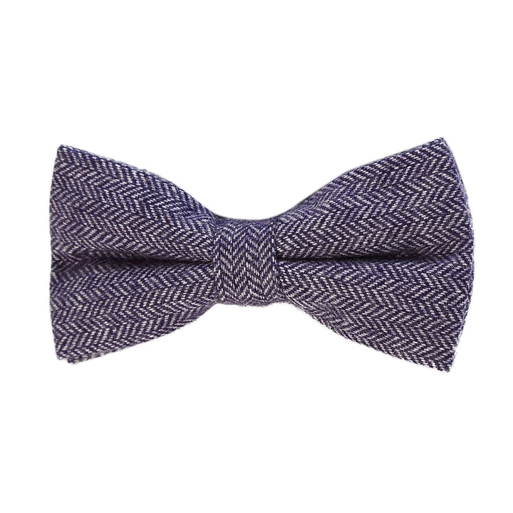 DonDon Herren Fliege 12 x 6 cm kariert gebunden und stufenlos justierbar aus Baumwolle im Tweed Styl