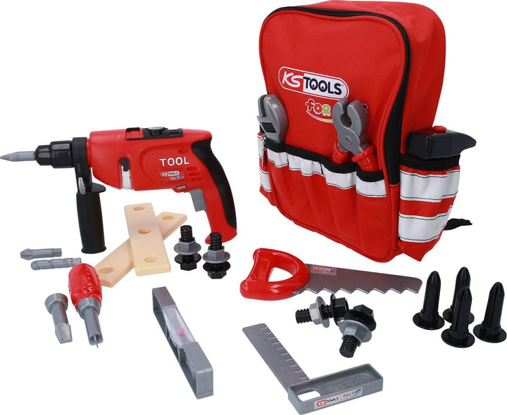 KS Tools for Kids 100201 Werkzeug-Rucksack für Kinder mit Sortiment | 25-tlg.