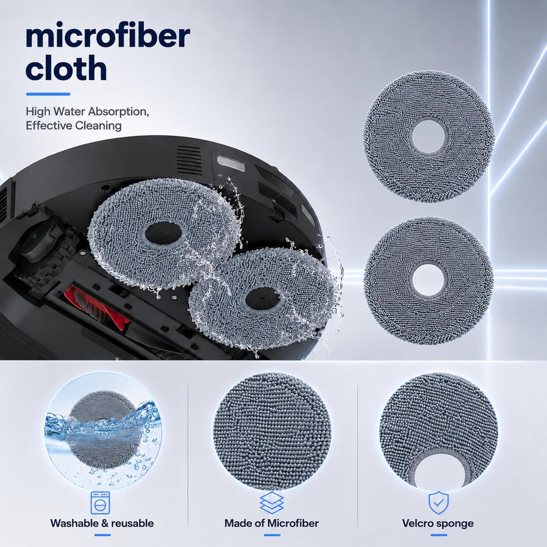 30 Stück Zubehör für Roborock Saros 10R/Qrevo Curv 2 Pro/Qrevo CurvX Saugroboter,4 Hauptbürste,6 HEP