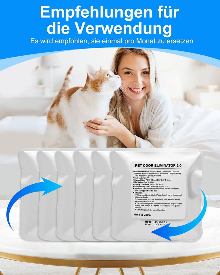 Haliya 6 Stück N50 2.0 Geruchsvernichter für PETKIT Pura Max/Pura Max 2 / Purobot Max Pro Selbstrein