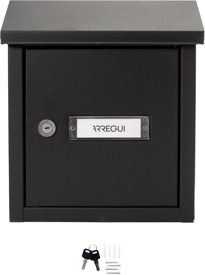 ARREGUI V4094 Durchwurfbriefkasten aus Verzinktem Stahl, Mauerdurchwurf Briefkasten in Grösse S (DIN