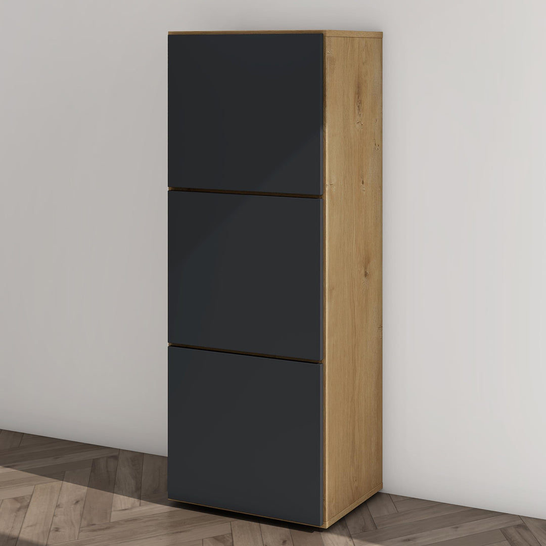 Mai & Mai Schuhschrank aus Holz, Schuhkommode mit 3 Schränken BTH: 45x36x120 cm Schuhregal Möbel in