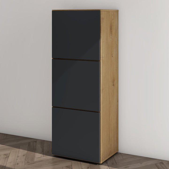Mai & Mai Schuhschrank aus Holz, Schuhkommode mit 3 Schränken BTH: 45x36x120 cm Schuhregal Möbel in