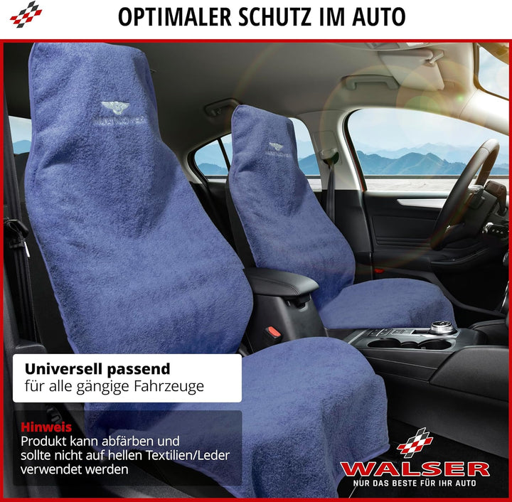 Walser Sitzaufleger Multicover, universal Auto-Sitzauflage, waschbarer Autositz-Überwurf Marineblau,