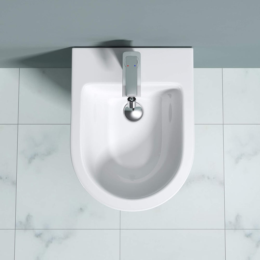 doporro WC-Bidet Düren179 Weiss 48,5x36x33 cm aus Keramik Wand-Bidet mit Überlauf Weiss | Düren179,