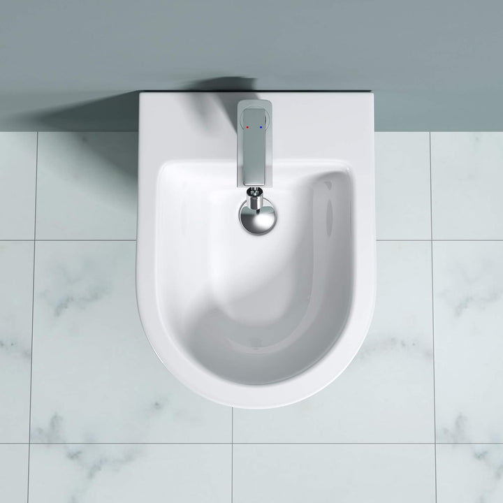 doporro WC-Bidet Düren179 Weiss 48,5x36x33 cm aus Keramik Wand-Bidet mit Überlauf Weiss | Düren179,